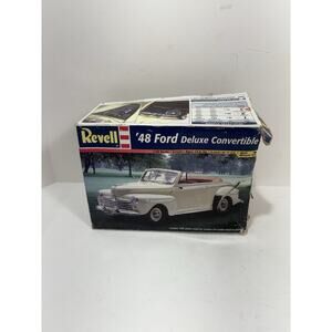 Revell 1/25 Scale 48 Ford Deluxe Convertible Model Kit Complete & Unbuilt